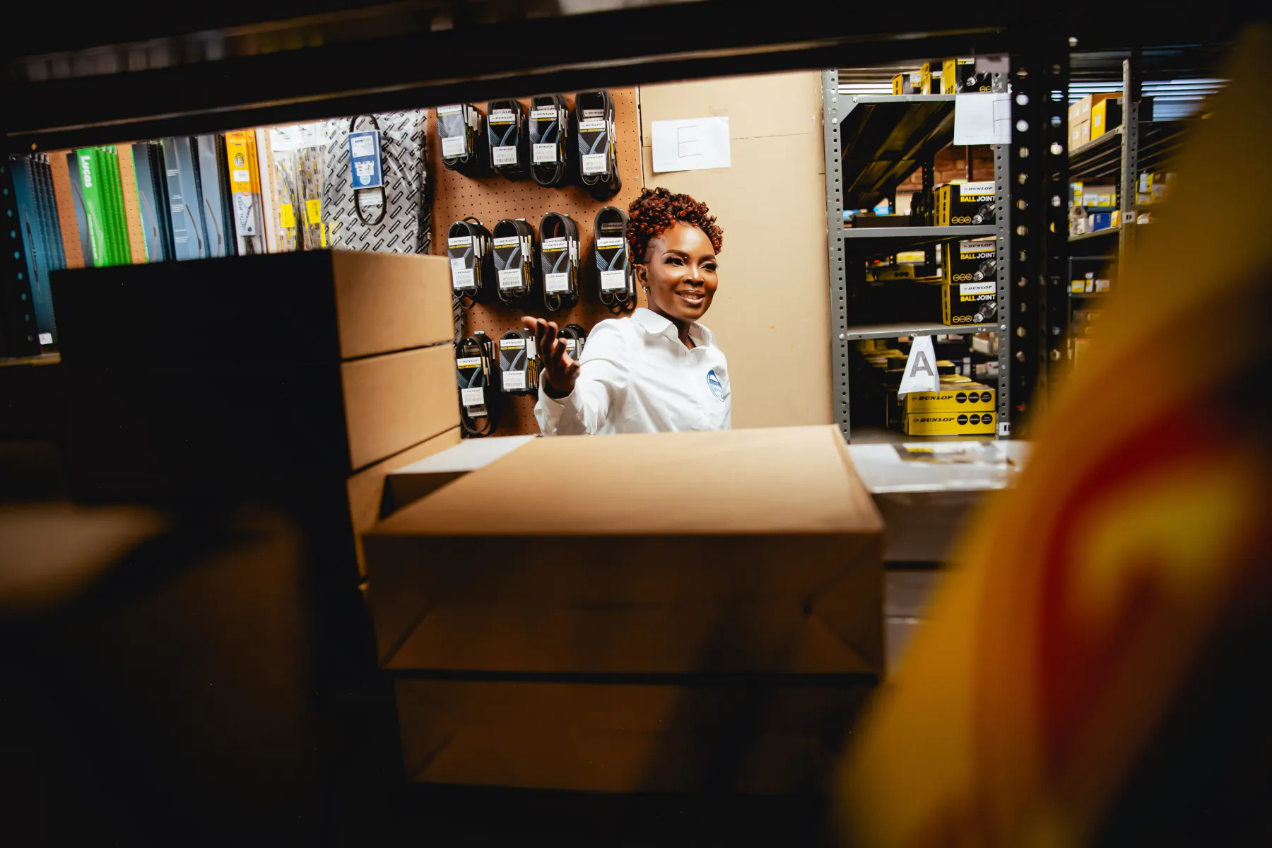 Womech spares shop shelves